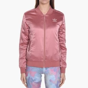 Adidas Originals Pastel Camo Satin Bomber Jacket